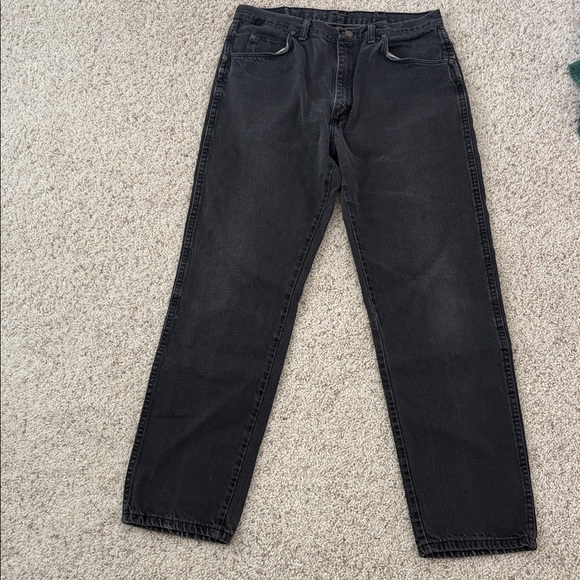 VINTAGE Wrangler Black Dark Denim Jeans 34” waist - Picture 5 of 6